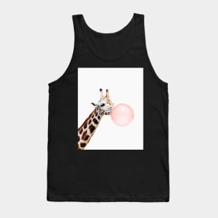 Giraffe print, Bubble gum, Nursery art, Giraffe wall art, Animal, Kids room, Modern art, Wall decor Tank Top